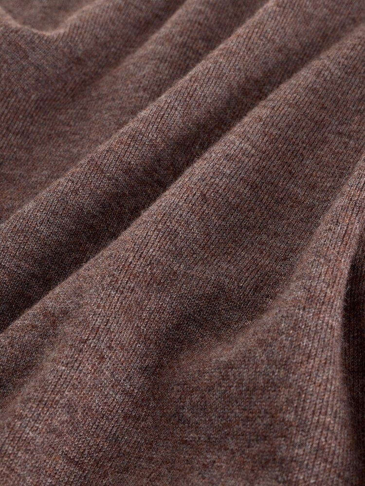 Dark Stone EDIT Knitted Long Sleeve Roll Neck Polo Shirt - Image 3 of 3