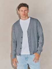 Cinza - Cardigan de malha - Imagem 1 de 5