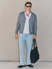 Cinza - Cardigan de malha - Imagem 4 de 5