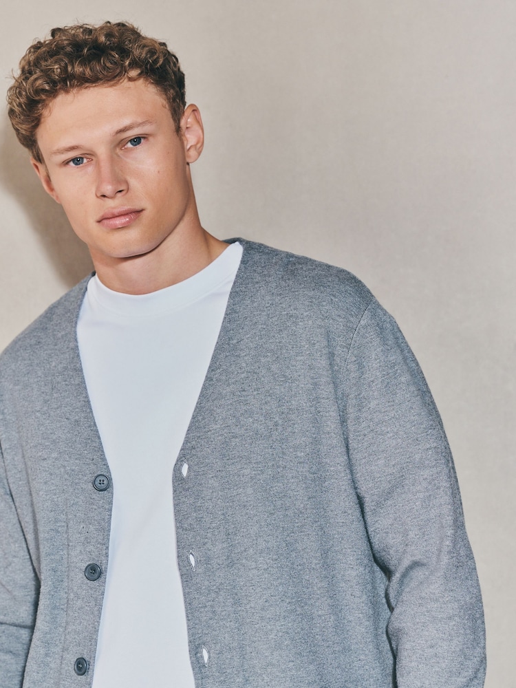 Cinza - Cardigan de malha - Imagem 5 de 5