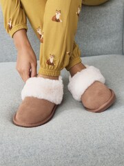 Chestnut Brown Suede Shoot Slippers - Image 12 of 12