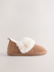 Chestnut Brown Suede Shoot Slippers - Image 4 of 12