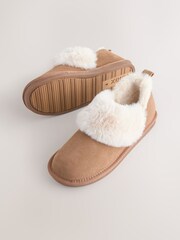 Chestnut Brown Suede Shoot Slippers - Image 5 of 12