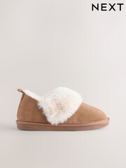 Chestnut Brown Suede Shoot Slippers - Image 8 of 12