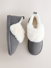 Grey Suede Shoot Slippers - Image 1 of 5