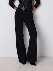 Black Seam Front Straight Leg Jeans - Image 2 of 5