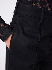 Black Seam Front Straight Leg Jeans - Image 4 of 5