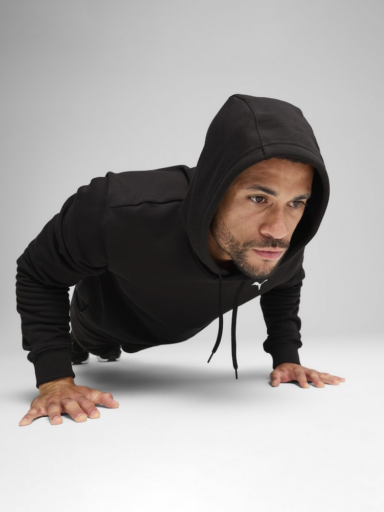 Puma Black Mens Tad Essentials French Terry Hoodie - Image 2 of 5