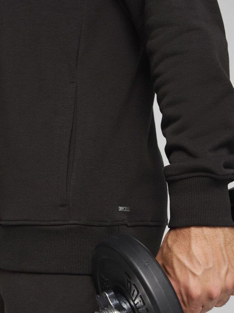 Puma Black Mens Tad Essentials French Terry Hoodie - Image 4 of 5