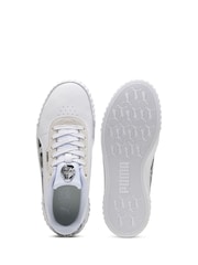 Puma White Womens Carina 3.0 Snake Chic Sneakers - Image 5 of 6