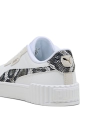 Puma White Womens Carina 3.0 Snake Chic Sneakers - Image 6 of 6