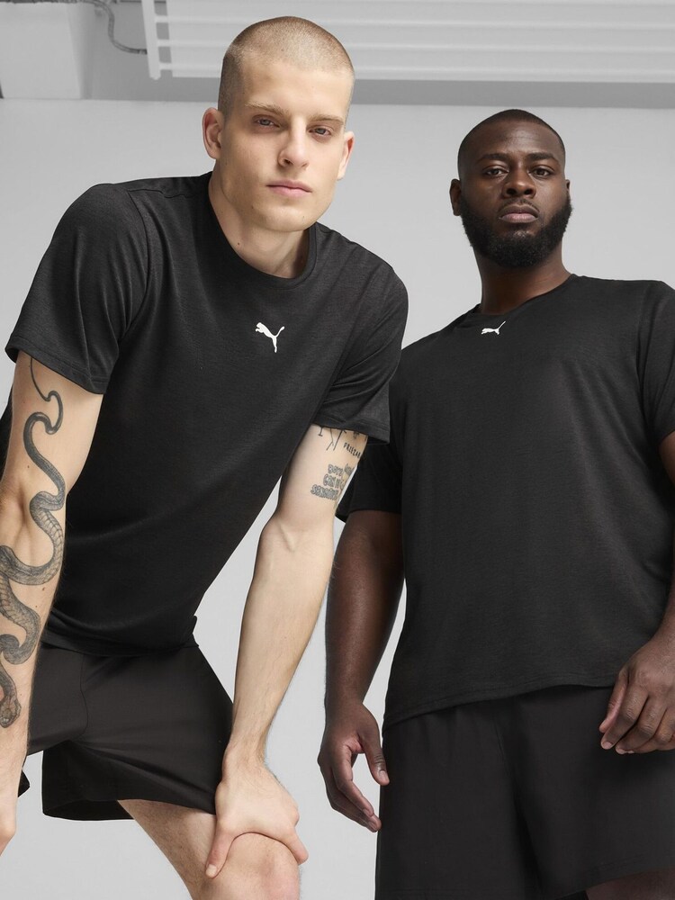 Puma Black Mens Tad Essentials Heather Cat T-Shirt - Image 2 of 5