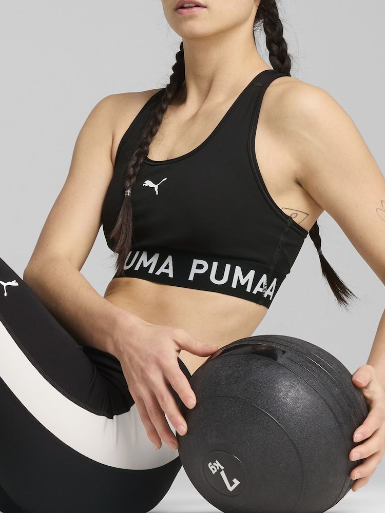 Preto - Sutiãs Puma Femininos 4mantém elástico - Imagem 1 de 5