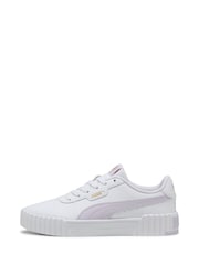 Puma White Ecru Womens Carina 3.0 Sneakers - Image 2 of 6