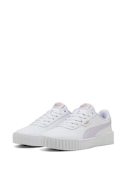 Puma White Ecru Womens Carina 3.0 Sneakers - Image 3 of 6
