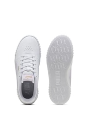 Puma White Ecru Womens Carina 3.0 Sneakers - Image 5 of 6