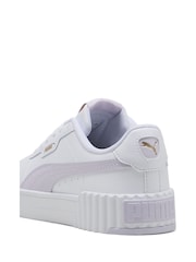 Puma White Ecru Womens Carina 3.0 Sneakers - Image 6 of 6