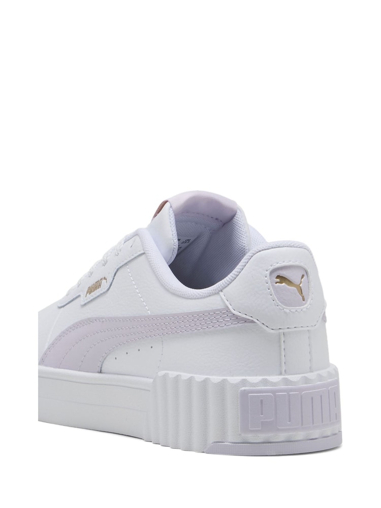 Puma White Ecru Womens Carina 3.0 Sneakers - Image 6 of 6
