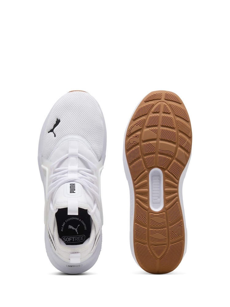 Puma White Mens Softride Enzo 5 Running Shoes - Image 4 of 6