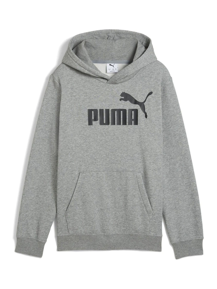 Puma Grey Boys ESS No. 1 Logo Fleece Hoodie - Image 2 of 3