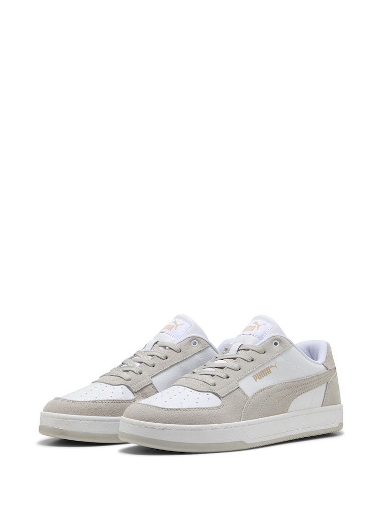 Puma White Caven 2.0 Mono Sneakers - Image 3 of 6