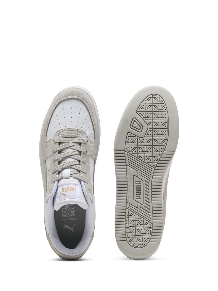 Puma White Caven 2.0 Mono Sneakers - Image 4 of 6