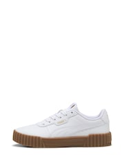 Puma White cream Womens Carina 3.0 Sneakers - Image 2 of 6