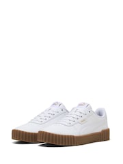 Puma White cream Womens Carina 3.0 Sneakers - Image 3 of 6