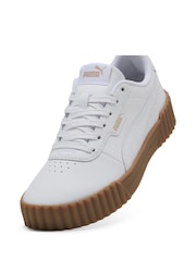 Puma White cream Womens Carina 3.0 Sneakers - Image 4 of 6