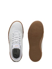 Puma White cream Womens Carina 3.0 Sneakers - Image 5 of 6