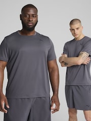 Puma Grey Mens Tad Essentials Solid Cat T-Shirt - Image 2 of 5