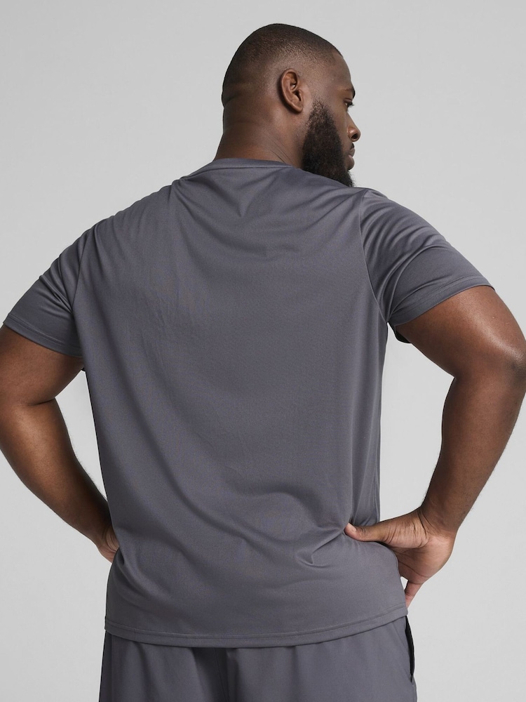 Puma Grey Mens Tad Essentials Solid Cat T-Shirt - Image 3 of 5