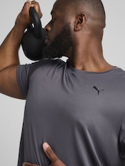 Puma Grey Mens Tad Essentials Solid Cat T-Shirt - Image 4 of 5