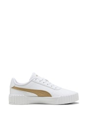 Puma White/Grey Womens Carina 3.0 Aqua Metallics Sneakers - Image 1 of 6