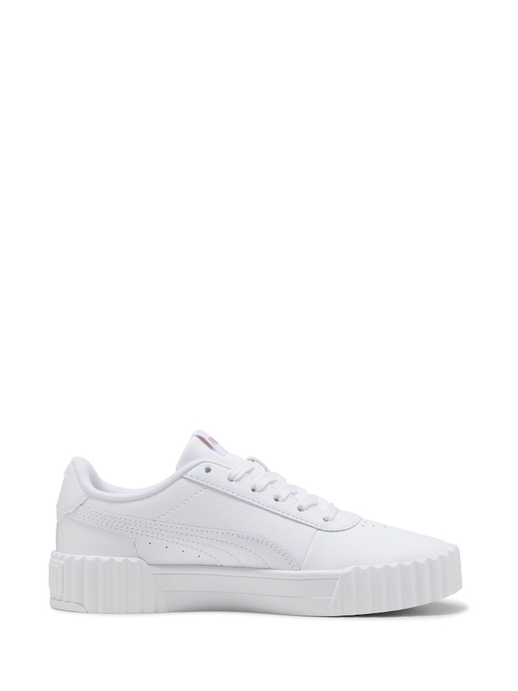 Puma White Womens Carina 3.0 Sneakers - Image 1 of 6