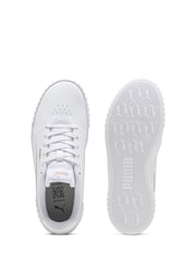 Puma White Womens Carina 3.0 Sneakers - Image 4 of 6