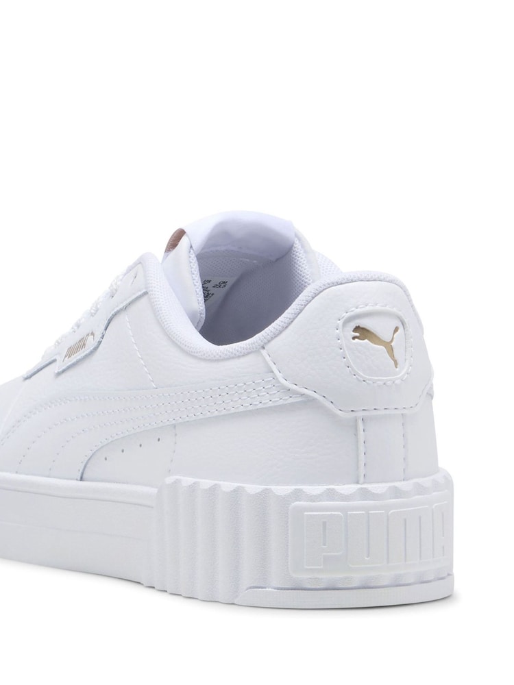 Puma White Womens Carina 3.0 Sneakers - Image 6 of 6