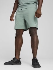 Puma Green Mens Tad Essentials 7" Woven Shorts - Image 1 of 7