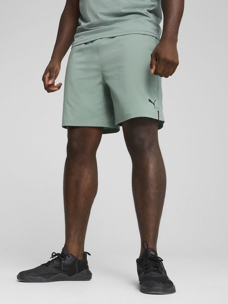 Puma Green Mens Tad Essentials 7" Woven Shorts - Image 1 of 7