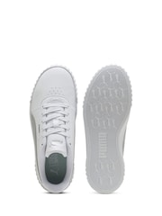 Puma White Womens Carina 3.0 Aqua Metallics Sneakers - Image 4 of 6