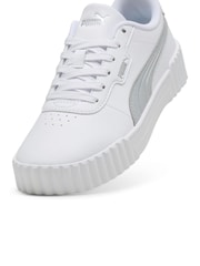 Puma White Womens Carina 3.0 Aqua Metallics Sneakers - Image 6 of 6
