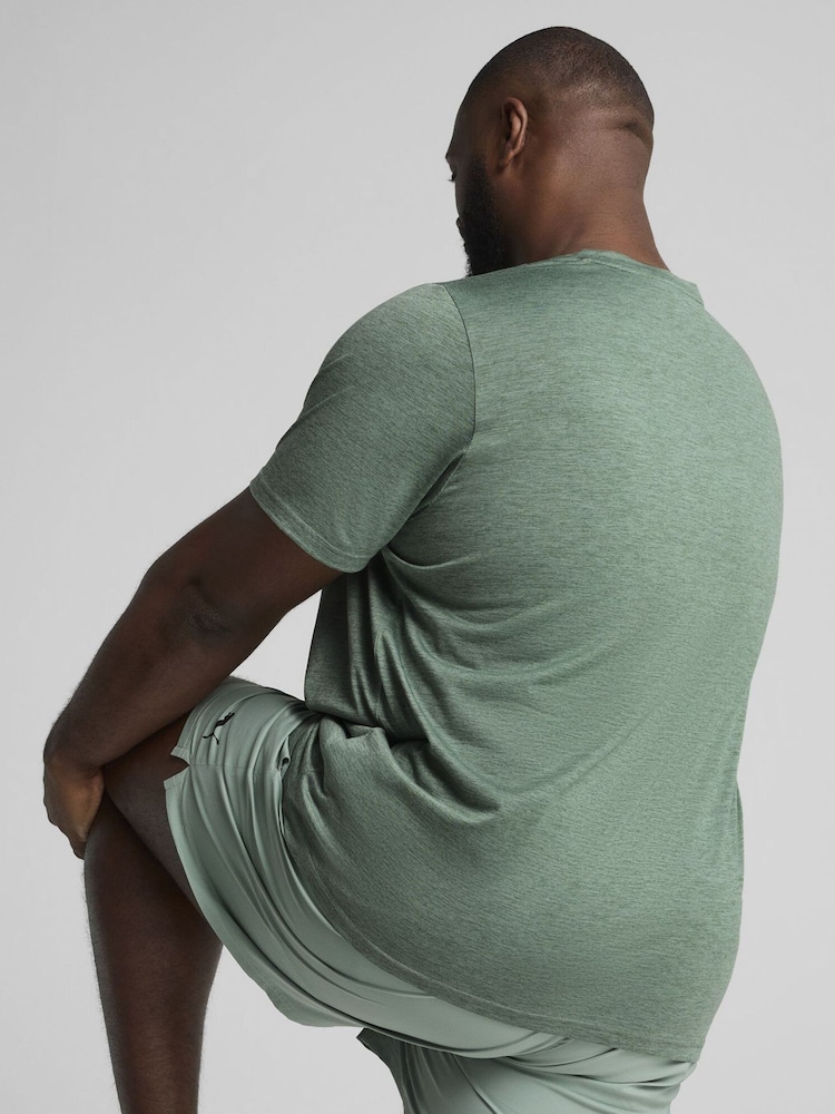Puma Green Mens Tad Essentials Heather Cat T-Shirt - Image 2 of 5
