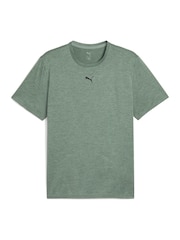 Puma Green Mens Tad Essentials Heather Cat T-Shirt - Image 4 of 5