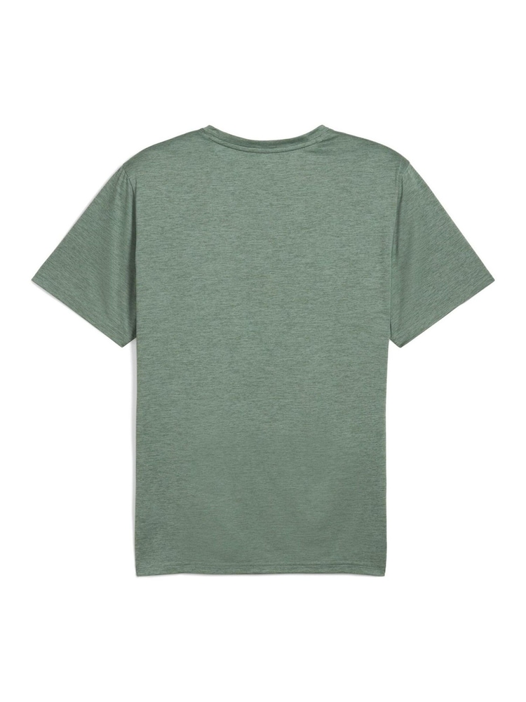 Puma Green Mens Tad Essentials Heather Cat T-Shirt - Image 5 of 5
