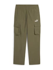 Puma Green Boys ESS No. 1 Logo Woven Cargo Pants - Image 2 of 3
