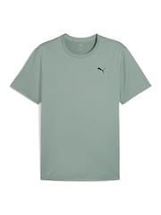 Puma Green Mens Tad Essentials Solid Cat T-Shirt - Image 2 of 2