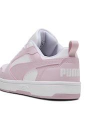 Puma cream white Mens Rebound V6 Low Sneakers Trainers - Image 6 of 6