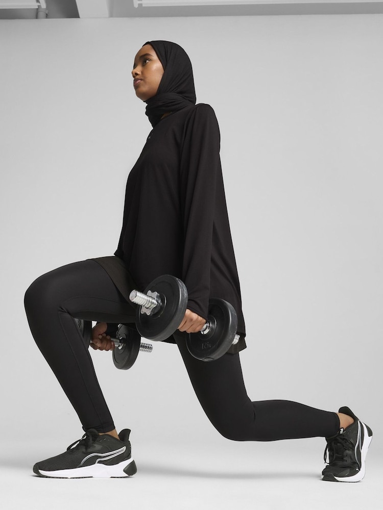 Schwarz - Puma Womens Oversized MODEST T-Shirt - Bild 1 von 1 Schwarz - Puma Womens Oversized MODEST T-Shirt - Bild 1 von 1