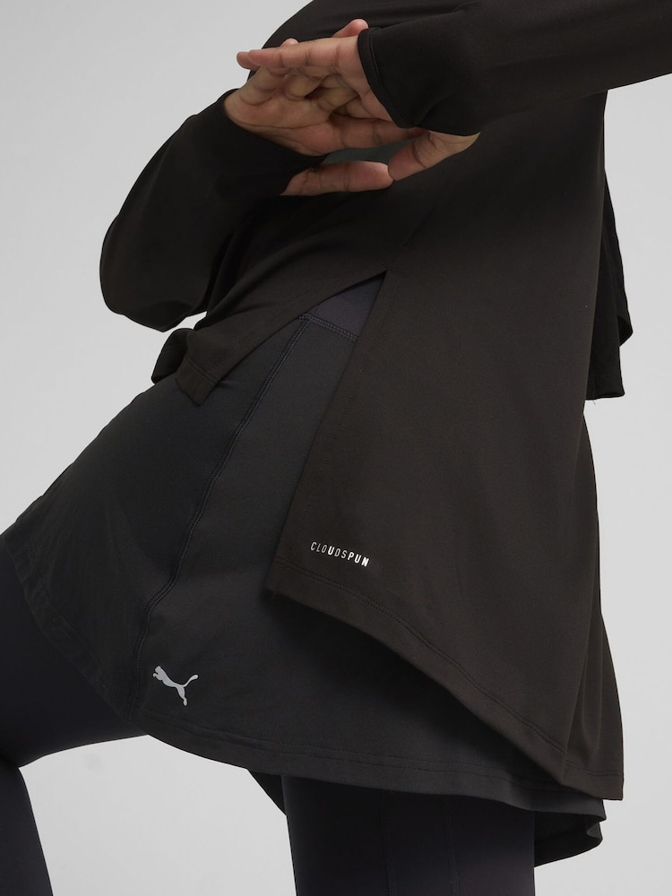 Puma Black Womens Oversized MODEST T-Shirt - Image 3 of 5