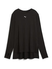 Puma Black Womens Oversized MODEST T-Shirt - Image 4 of 5
